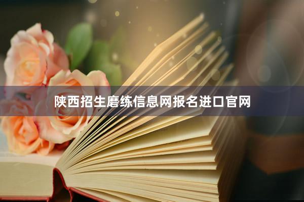 陕西招生磨练信息网报名进口官网